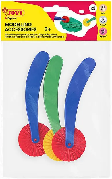 Cuțite cu rolă pentru plastilină Jovi - 3 bucăți