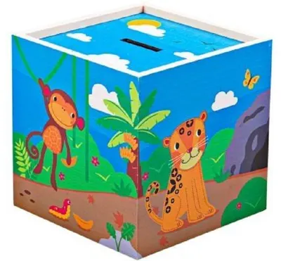 Pusculita din lemn pentru copii Bigjigs - Jungla