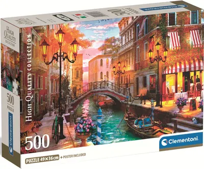 Puzzle Clementoni din 500 piese - Apus peste Veneția