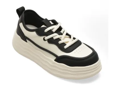 Pantofi sport GRYXX alb-negru, 2805, din piele naturala