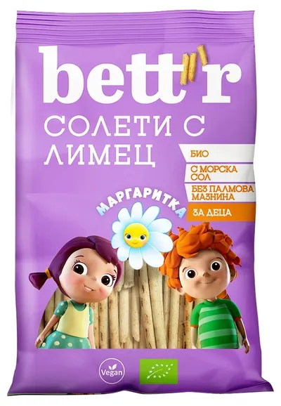 Bett'r Săruleți bio din spelta, 50 g, Margaritka