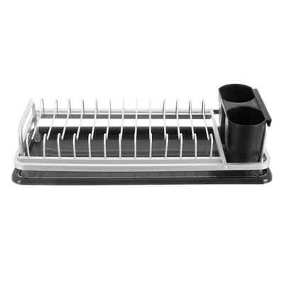 Scurgător de vase alb-negru din metal 41,5x17 cm Deluxe – Orion