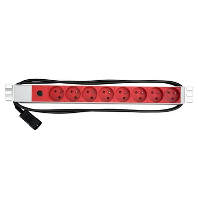 PDU 19 ptUPS, 8xUTE Rosu, Sig 10A, ALU 1U, cabl C14,RAL7035