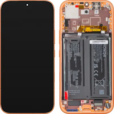 Display cu Touchscreen Honor 600, cu Rama si Acumulator, Portocaliu, Service Pack 0235ATSP