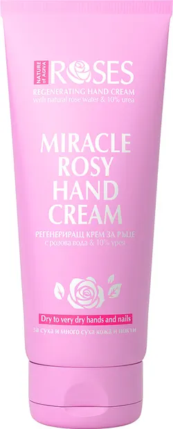 Nature of Agiva Roses Cremă regeneratoare pentru mâini Miracle Rosy, 75 ml