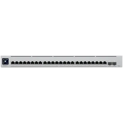 Ubiquiti Layer 3 switch with (24) 10GbE RJ45 ports and (2) 25G SFP28 ports