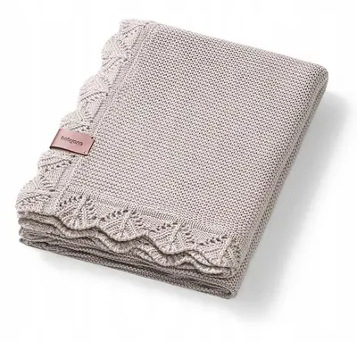 Pătură tricotată pentru bebeluși din bambus BabyOno - 75 x 100 cm, bej
