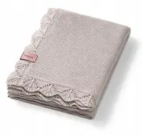 Pătură tricotată pentru bebeluși din bambus BabyOno - 75 x 100 cm, bej