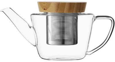 Ceainic cu strecurătoare Viva Scandinavia - Infusion, 500 ml, cu capac din bambus