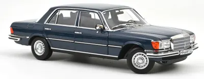 Model de colecționar NOREV Modern: Mașini - Mercedes-Benz 350 SEL 1979 Hansa Blue