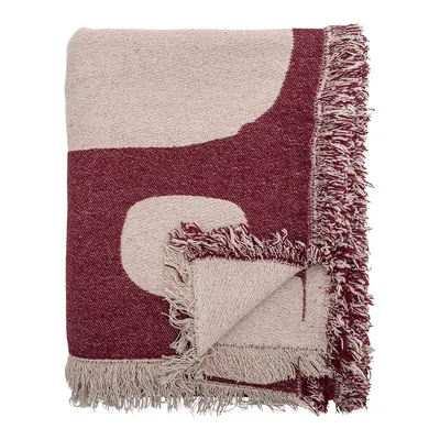 Pătură roșie din amestec de bumbac 130x160 cm Olica – Bloomingville