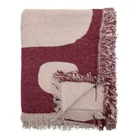 Pătură roșie din amestec de bumbac 130x160 cm Olica – Bloomingville