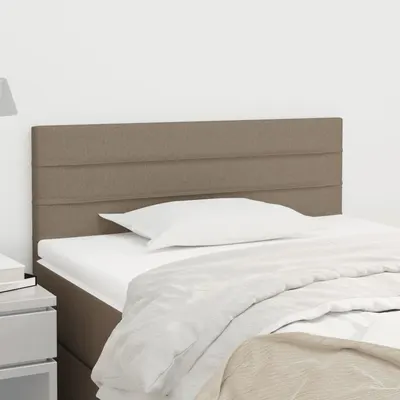 vidaXL Tăblie de pat, gri taupe, 100x5x78/88 cm, textil