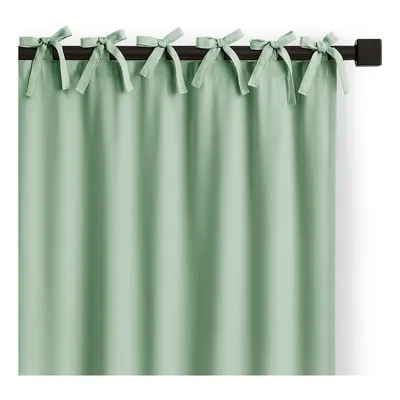 Draperie verde-mentă dimout (semi-opacă) 140x250 cm Carli Tie – Restilo