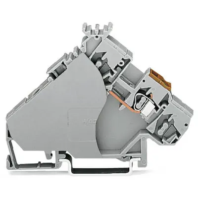 3-conductor sensor/actuator terminal block; with colored conductor entries; 2.5 mm²; CAGE CLAMP®; 2,50 mm²; gray