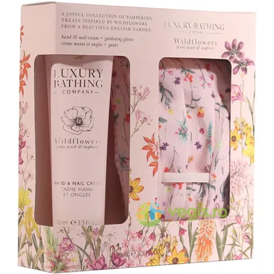 Set Cadou Perfect Duo Crema pentru Maini si Unghii 100ml + Manusi pentru Gradinarit cu Print 1buc
