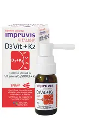 Spray suspensie uleioasa cu vitamina D3+K2 Impruvis D3Vit, 10ml, Pharma Brands