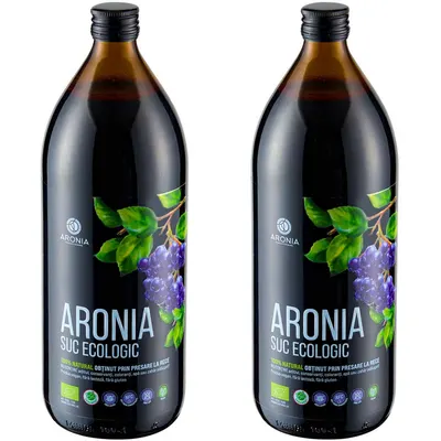 Pachet Suc de Aronia Ecologic/Bio 1L + 1L