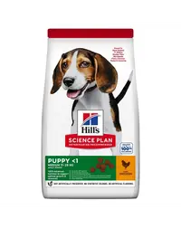 HILL'S Science Plan Canine Puppy Medium Chicken 18 kg hrana uscata catei talie medie, cu pui + 3 conserve GRATIS