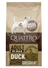 Quattro Dog Small Breed No Grain Adult Rata - 7-kg