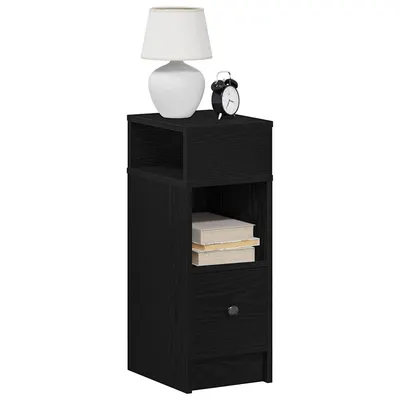 Gossi noptiera cu sertar negru 25x31x66 cm