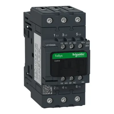 Contactor TeSys D, 3P(3 NO), c.a.-3, <= 440 V 50 A, 36 V c.c. bobina standard