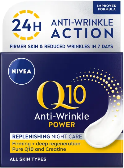 Nivea Q10 Power Cremă de noapte antirid, 50 ml
