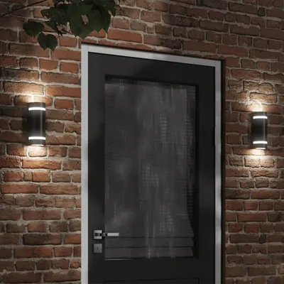 Gossi lampa exterioara de perete, negru, aluminiu turnat sub presiune