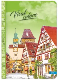 Carnet Lastva Vivid colors - A5, 96 de foi, randuri late, cu 2 campuri, sortiment