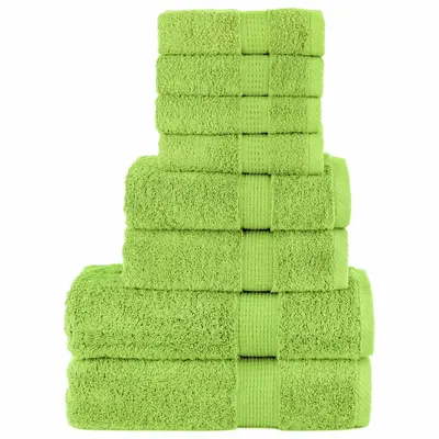 Gossi set de prosoape premium solund, 8 piese, verde mar, 600 g/m2