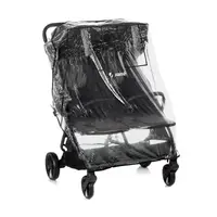 Carucior pentru gemeni Jane Twinside Coal, pliere rapida cu o mana, de la nastere pana la 22 kg, cu huse pentru ploaie, spatare independente, suspensii, conform cu EN 1888-22018+A12023