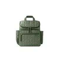 Rucsac pentru mamici, Skip Hop Compartimentat, Matlasat, Cu multiple buzunare, Include 2 gentute mai mici pentru depozitare si salteluta de infasat, 41x20x36 cm, Verde