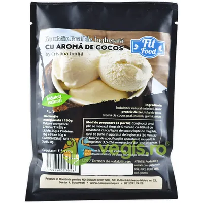 KetoMix Praf pentru Inghetata cu Aroma de Cocos 120g