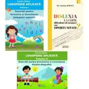 Pachet 3 carti. Logopedie aplicata 2 Volume si Dislexia la copii, dificultate de invatare sau oportunitate?