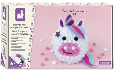 Set creativ Janod - Faceți un mini-pompon, unicorn