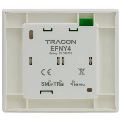 Buton emitator radio, de perete, 4 canale, crem 3 VDC, 868,32 Mhz, 300 m