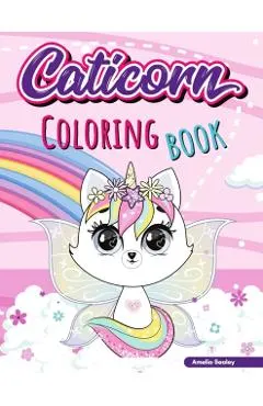 Cat Unicon Coloring Book for Kids: Adorable Cat Unicorn Coloring book for Girls ages 4-8