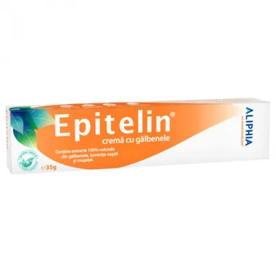 Crema regeneranta Epitelin cu galbenele, musetel si luminta noptii, Exhelios | 40 g