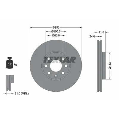 Disc frana TEXTAR 92091803