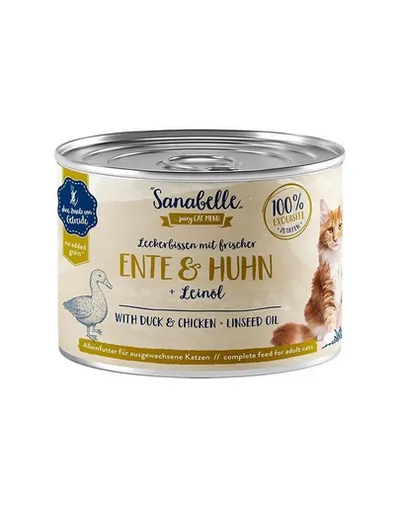 SANABELLE Duck&Chicken 195 g pate pentru pisici adulte, pui si rata