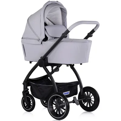 Carucior 3 in 1 pentru copii Chipolino Prestige Platinum, reversibil, cadru din aluminiu, roti cu suspensii, greutate admisa 22 kg