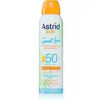 Astrid Sun Coconut Love spray pentru plaja invizibil si racoritor SPF 50 cu o protectie UV ridicata 150 ml