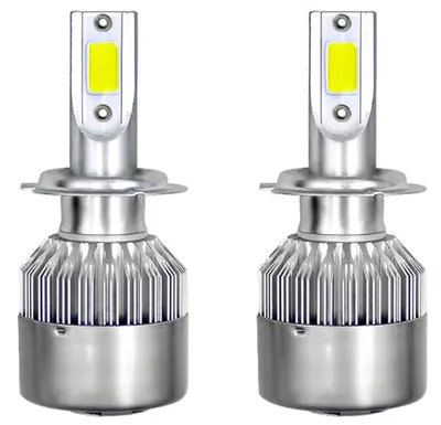 Set 2 becuri Led auto C6 H7 putere 36W 3800LM temperatura 6500K hassa