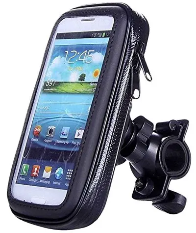 Suport husa telefon mobil LX 01 pentru bicicleta si motocicleta rezistent apa si socuri touchscreen rotativ negru