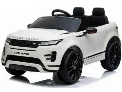 Masinuta electrica Range Rover 4x4, pentru copii 2-5 ani, 140W 12V, scaun tapitat, roti MOI, alba