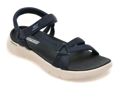 Sandale SKECHERS bleumarin, GO WALK FLEX, din material textil