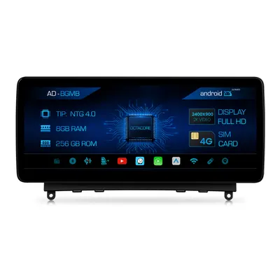 Navigatie Mercedes Benz C-Class W204 (2007-2010), NTG 4.0, Android, MB-Octacore, 8GB RAM + 256GB ROM, 12.3 Inch - AD-BGMB1200840+AD-BGRKITMB003