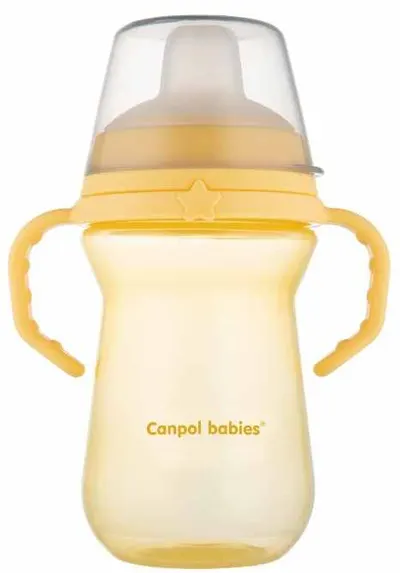 Cană antiderapantă Canpol - 250 ml, galbenă