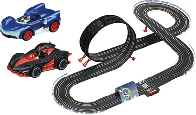 Pistă Carrera GO - Sonic the Hedgehog, cu două mașinuțe, 1:43