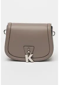 Geanta crossbody cu bareta ajustabila Lock - Maro taupe